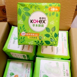 《現貨快速出》KOTEX 靠得住 草本抑菌衛生棉 28cm 12片
