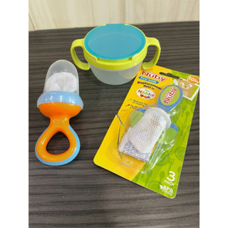 Nuby 蔬果棒 咬咬棒 Japan Mami 寶寶雙柄防漏零食罐 零食碗 零食盒 點心杯 零食杯
