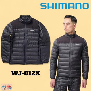 中壢鴻海釣具【SHIMANO】WJ-012X 黑色羽絨外套(24秋磯款) 防寒保暖釣魚外套 超輕量