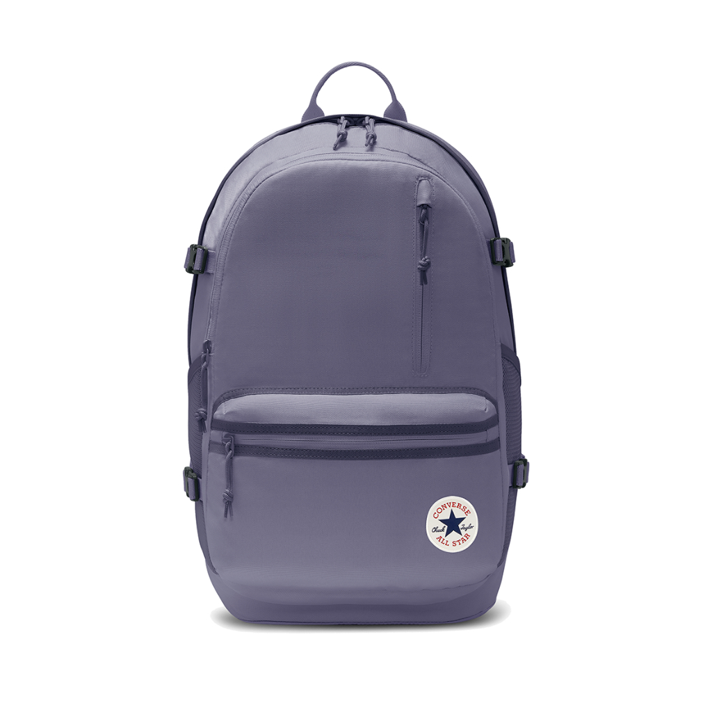 CONVERSE【授權專賣店】後背包 電腦收納 多層袋 雙肩包-10021138-A21 灰藍紫