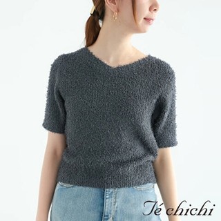 Te chichi 簡約針織V領短袖上衣(FC43L2C0780)