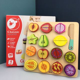抖音小紅書同款 classic模擬大號玩具 過家家玩具 切切樂木質切切看 過家家玩具套裝女孩3歲寶寶玩具 小朋友玩具