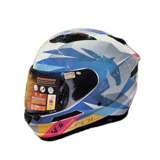 【優惠出清】SOL SF-6 SF6 獨角獸 白藍 內藏式墨鏡 浮動式鏡座 EPS 完全防護 全罩式安全帽 安全帽 現貨