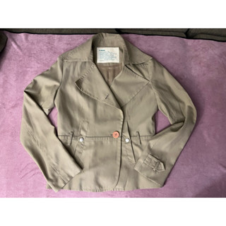 二手【E-WEAR】卡其色造型外套