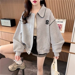 胖胖美依 秋冬上衣 大碼上衣 中尺碼外套M-2XL提花複合貝絨華夫格加絨加厚假兩件上衣TCF02-16613.