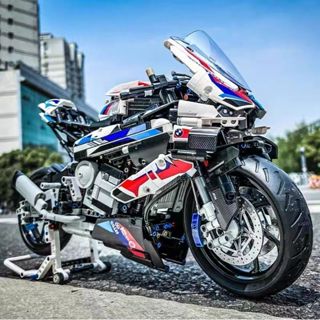 🔥免運🔥BMW 寶馬 M1000RR 1:5尺寸 相容樂高積木 摩託車積木 成人模型 益智 拚裝車 男孩禮物