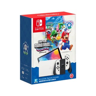 【電玩批發商】NS Switch OLED 瑪利歐驚奇盒裝特仕版 白色主機 臺灣公司貨 驚奇 電力加強版