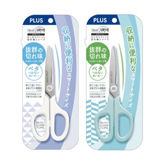 【PLUS】30度弧線剪刀透明不沾膠 [折扣碼現折]