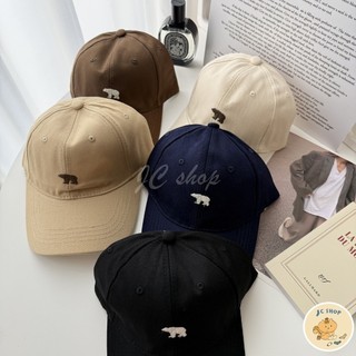 JC 北極熊刺繡帽 棒球帽 刺繡帽 軟頂 時尚配件 遮陽 遮陽帽 H61