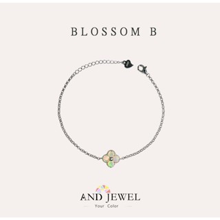 [安珠] 蛋白石 多色 圓形 4mm 手鍊 和諧系列 Blossom B 寶石銀飾 AND JEWEL