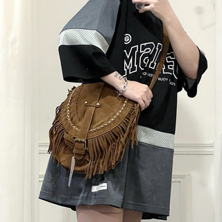 SAUVAGES vintage cowboy leather crossbody bag 復古牛仔風側背包