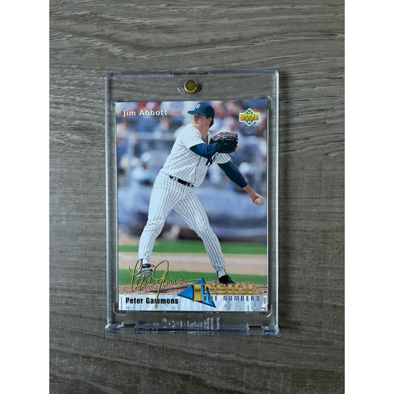 UD SP Jim Abbott 獨臂 斷臂 名人堂 投手 NY Yankee 紐約 洋基 MLB die cut