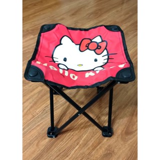 《只愛夾娃娃機小舖》全新二手商品~三麗鷗hello Kitty露營椅.烤肉椅.折疊椅(附收納袋)