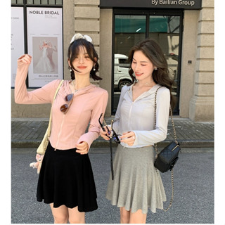 CHILL現貨 2025韓系早春簡約百搭褲裙 鬆緊短裙 女生A字裙 褲裙 半身裙 高腰 短裙 顯瘦短裙 修身 褲裙 預購