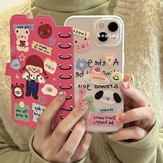 臺灣出貨+免運 筆記本手機殼 翻蓋手機殼 卡通 可愛 iphone16 15 14 pro max 手機保護殼