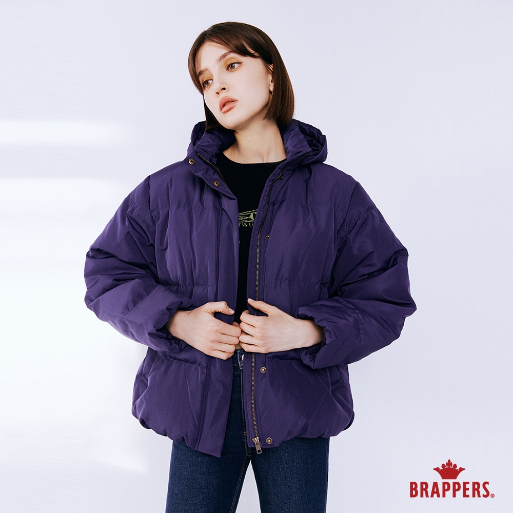 BRAPPERS 女款 寬鬆短版羽絨外套-紫