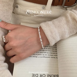 『現貨🇰🇷韓國 重工！繩結編織 簍空純銀手鐲』Rencontre 925純銀 編織 百搭 日常 純銀手鐲 手環
