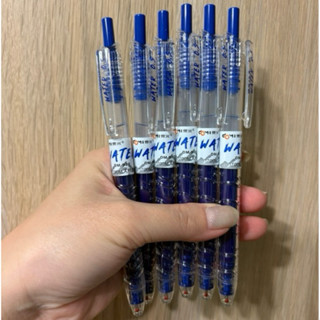 超Q寶特瓶 透明筆桿 大容量 中性筆(藍色筆芯0.5mm)