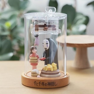 吉卜力 日本正品 可動 發條 音樂鈴 宮崎駿 神隱少女 千尋 無臉男 音樂盒 發條音樂盒 透明 擺飾 收藏 送禮