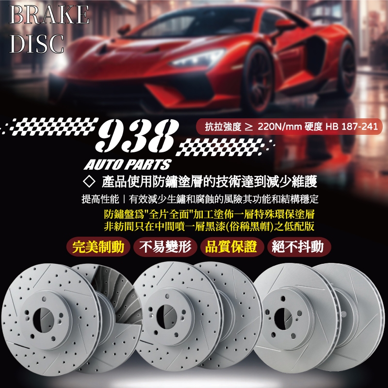 938嚴選 副廠外銷高硬度 煞車盤 PRZ 前盤 劃線盤 剎車盤 碟盤 鑽孔劃線盤