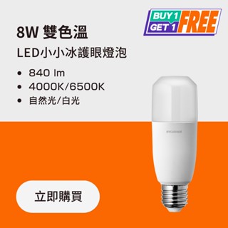 8W LED 小小冰極亮燈泡 雙色溫開關切換 買一送一