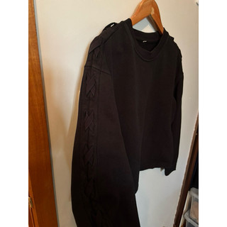Lululemon Braided Sleeve Pullover 編織長袖棉T 黑色8號