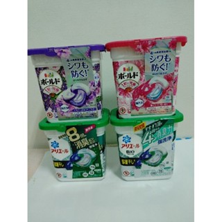 日本熱銷P&G寶僑Ariel 4D超濃縮抗菌洗衣球 潔淨消臭洗衣膠囊 (綠色) 11顆盒裝