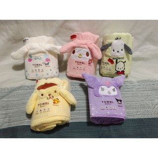 ~茜茗生活館~珊瑚絨柔軟吸水毛巾 酷洛米/大耳狗/帕恰狗/美樂蒂/布丁狗 73×33公分