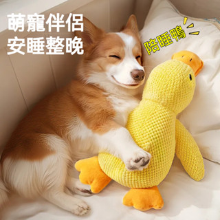 【新北出貨】寵物陪睡玩具 大號陪睡鴨 陪睡鴨 狗狗解悶神器 大號寵物玩偶 狗狗毛絨玩具 磨牙耐咬玩具