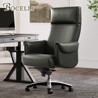 BOCELLI｜SIGNORE紳士魅力高背辦公椅(義大利牛皮)墨綠｜老闆椅|主管椅｜原價36800體驗價29800