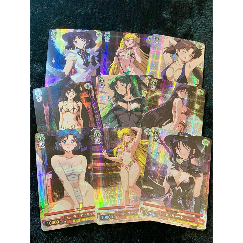 美少女戰士 手工同人卡 人氣女角 土萌螢 愛野美奈子 木野真琴 火野麗 冥王雪奈 水野亞美 全鑽閃卡《奶卡》