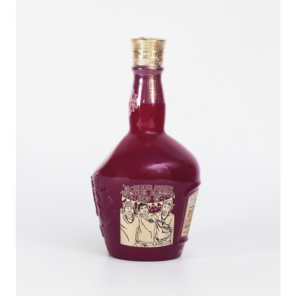 1987fc酒瓶雕刻 皇家禮炮26年 空酒瓶客製化雕刻/客製化雕刻/情人節紀念/父親節生日/結婚祝賀/高昇榮退喬遷賀禮
