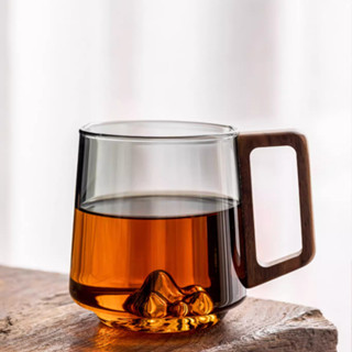 【N.SPACE】煙灰觀山杯 山形杯 耐熱玻璃 手工吹製 咖啡分享杯 手沖分享壺 咖啡壺 茶壺 水壺 分享壺