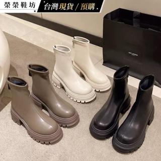 榮榮鞋坊【現貨 隔日到貨 專櫃品質】女靴 長靴 短靴 厚底軍靴 過膝高筒靴 切爾西靴 韓系百搭 466