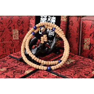 TIBUKKYO德榕藏品 熱振柏香子念珠 天然青金石隔珠 5x7mm 108顆 菩提子 佛珠 念珠 手鍊 飾品