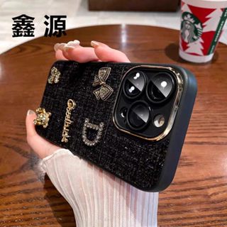 ins高階感 秋冬新款 小香風 毛絨 立體小熊 水鑽 防摔手機殼 適用iPhone16 15 14 13 Pro Max