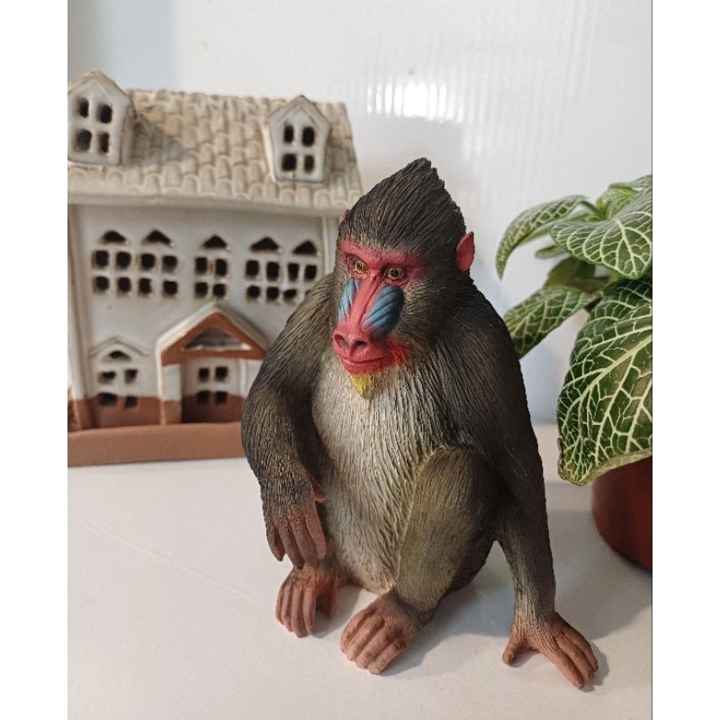 【美國精品 現貨出清】狒狒 仿真 樹脂 野生 動物 公仔 模型 收藏 精品 生日禮物 送禮 交換禮物 玩具