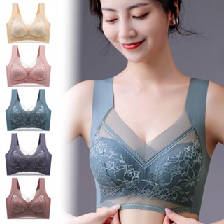 【Rora Space】 現貨 性感蕾絲無痕無鋼圈內衣 美背內衣 背心內衣 運動內衣 女內著 L-5XL