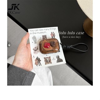小眾復古暈染咖啡豆 適用AirPods 1/2/3/4代保護套 配掛件 Airpods Pro 2 藍芽無線耳機保護殼