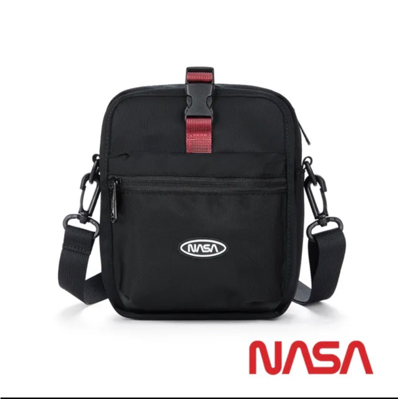 NASA SPACE 旅行多用途機能撞色隨身小包 NA20005-02(暗夜黑)