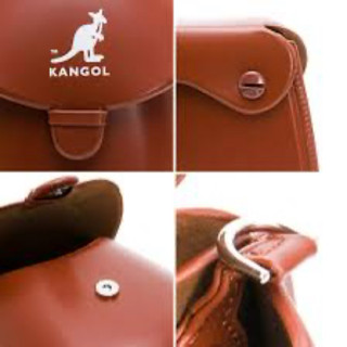 現貨🔥KANGOL - 英國袋鼠簡約翻蓋皮革側背小包/咖啡（駝色）/交換禮物/聖誕禮物🎄