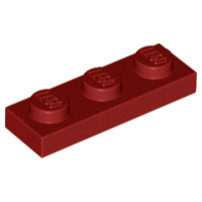 【金磚屋】3623DRD10 LEGO 樂高零件 Dark Red Plate 1 x 3