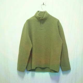 三件7折🎊 Strellson 毛衣 長袖 高領 綠 羊毛 極稀有 義大利製 老品 復古 古著 Vintage