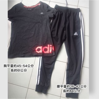 愛迪達 運動 休閒 棉質 短袖 上衣 鬆緊 綁帶 抽繩 縮口 長褲 褲子 Adidas