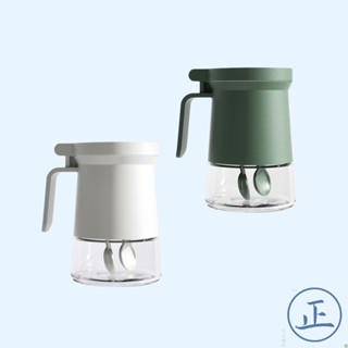 簡約帶杓玻璃調味瓶【大正餐具批發】糖粉罐 帶杓調味罐 掀蓋玻璃罐 鹽罐 調味罐 鹽巴罐 玻璃調味罐 調味料收納罐