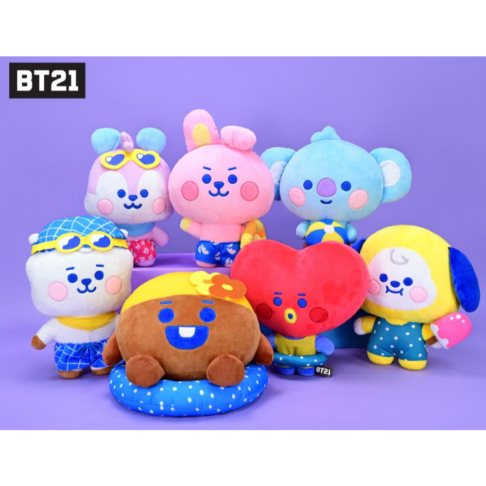 【娃娃市集】BT21海灘系列娃娃 (全6款) BABY BT21娃娃 TATA娃娃 BT21BABY宇宙明星