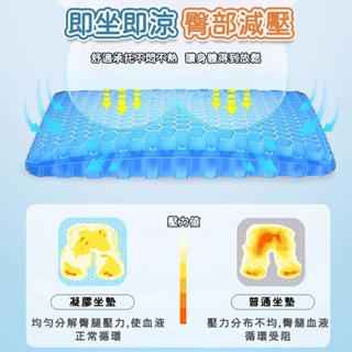 【現貨！滿額免運 贈布套 加大加厚】辦公坐墊 凝膠坐墊 雞蛋坐墊 汽車坐墊 椅墊坐墊 透氣坐墊 軟墊 冷凝墊 交換禮物