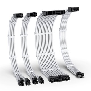 NEW)EZDIY-FAB 12VHPWR PSU編織延長線套件，16AWG PCIE5.0電供延長線30cm-附理線梳