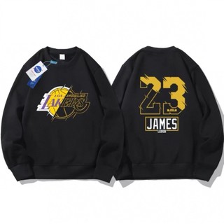 💖詹皇LeBron James詹姆士詹姆斯長袖純棉T恤上衛衣💖NBA球衣湖人隊運動圓領棉T衣服大學T男女籃球服飾A116