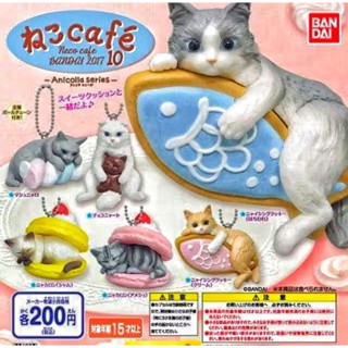 代理版 稀有絕版品 BANDAI 點心貓10 咖啡下午茶 轉蛋 貓咪cafe屋 咖啡屋 P10 粉黃馬卡龍 扭蛋 魚餅乾